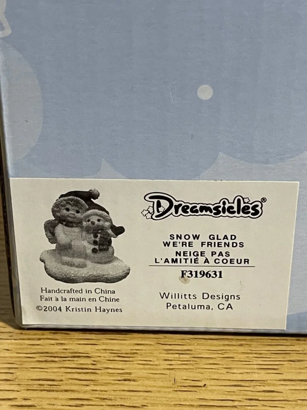 Snow Glad We're Friends Dreamsicles Figurine Vintage 2004